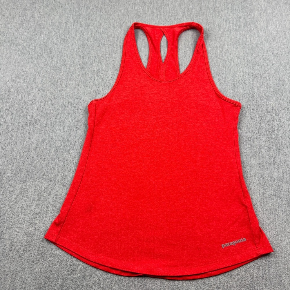 Patagonia Tank Top Women XS Orange  Seabrook Run Scoop Neck Running Workout  Gym